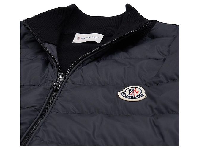 Moncler Cardigã acolchoado de algodão com zíper para homem Preto - vista 8