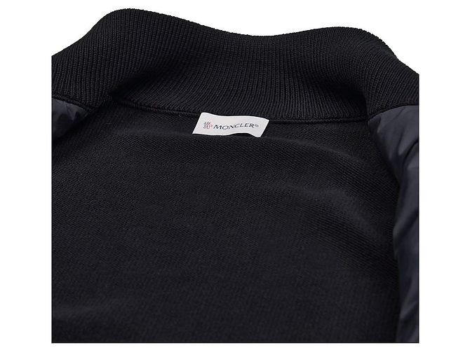 Moncler Cardigã acolchoado de algodão com zíper para homem Preto - vista 9