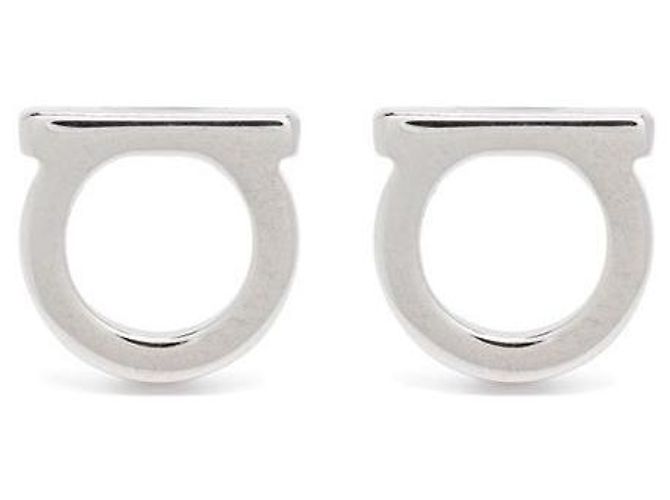 Salvatore Ferragamo Pendientes Gancini Silver stamp: Naranja - vista 2