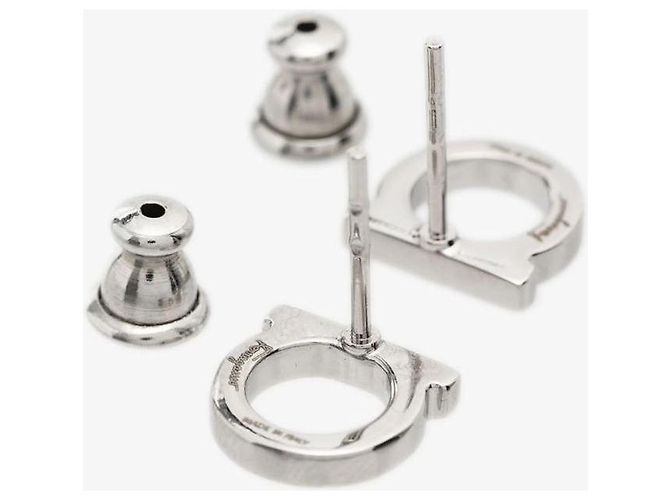 Salvatore Ferragamo Pendientes Gancini Silver stamp: Naranja - vista 5