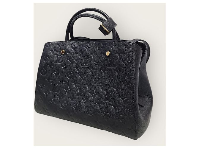 Louis Vuitton Bolso de hombro Montaigne en Monogram Empreinte negro - vista 2