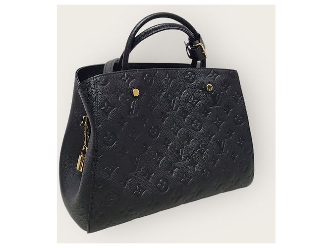 Louis Vuitton Bolso de hombro Montaigne en Monogram Empreinte negro - vista 3