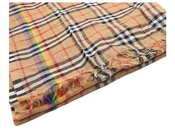 Burberry Sciarpa classica in misto lana e seta a quadri Arancione - vista 2