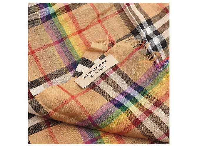 Burberry Sciarpa classica in misto lana e seta a quadri Arancione - vista 4