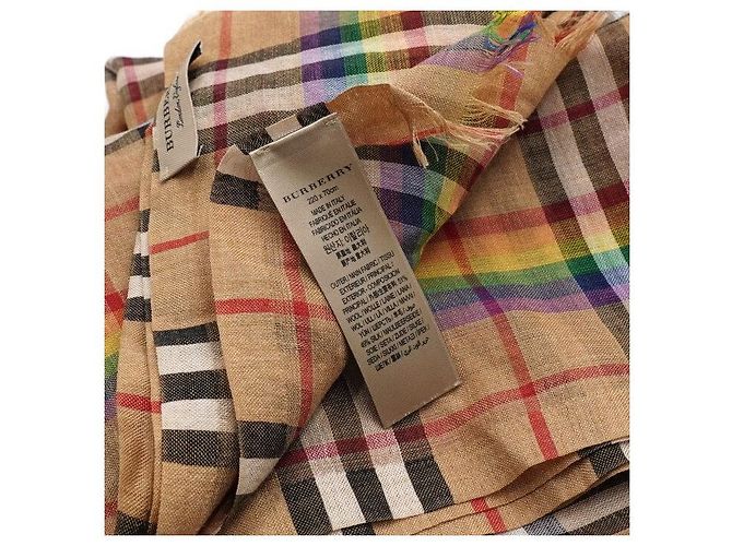 Burberry Sciarpa classica in misto lana e seta a quadri Arancione - vista 5