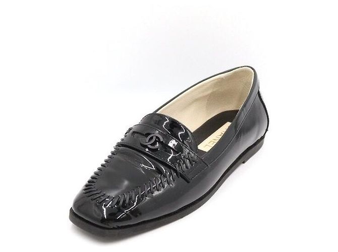 Chanel Mocassini in pelle verniciata nera da donna Nero - vista 2