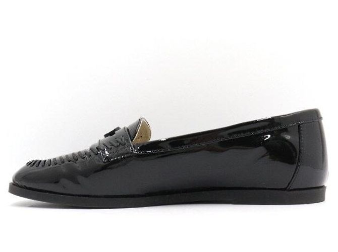 Chanel Mocassini in pelle verniciata nera da donna Nero - vista 4