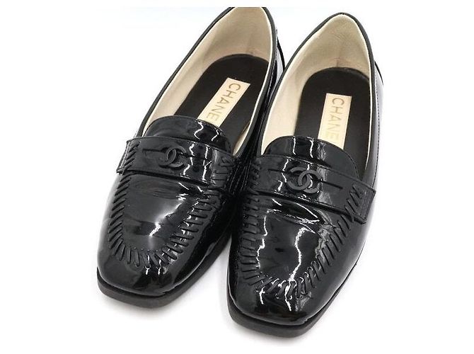 Chanel Mocassini in pelle verniciata nera da donna Nero - vista 5
