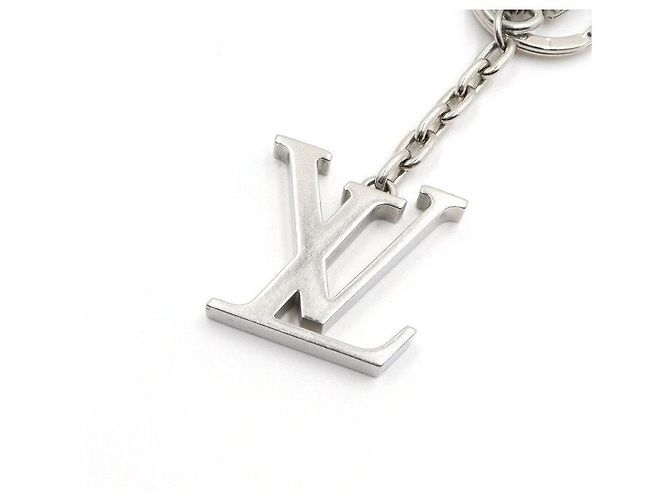Louis Vuitton Portachiavi Key Ring LV Initiales Argento - vista 2