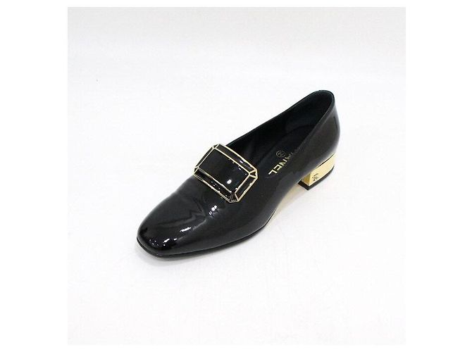 Chanel Mocassini in pelle verniciata nera da donna Nero - vista 2