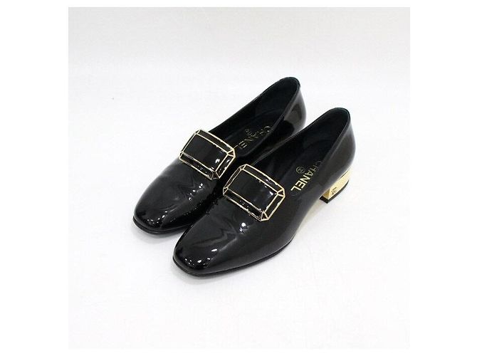 Chanel Mocassini in pelle verniciata nera da donna Nero - vista 3