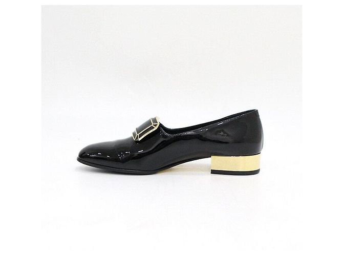 Chanel Mocassini in pelle verniciata nera da donna Nero - vista 4