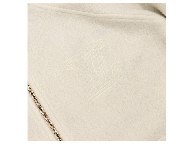 Louis Vuitton Quilted Textured Wool Men's Jacket Season White - view 6