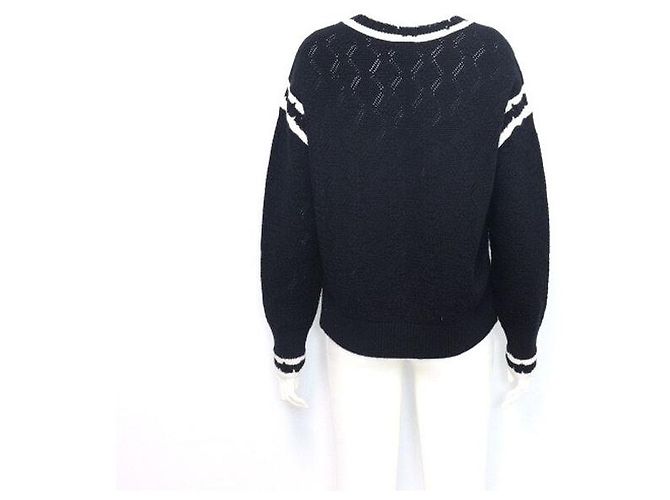 Chanel Pullover in cashmere nero con logo CC - vista 4