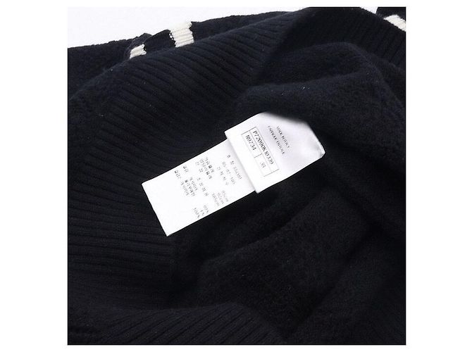 Chanel Pullover in cashmere nero con logo CC - vista 5