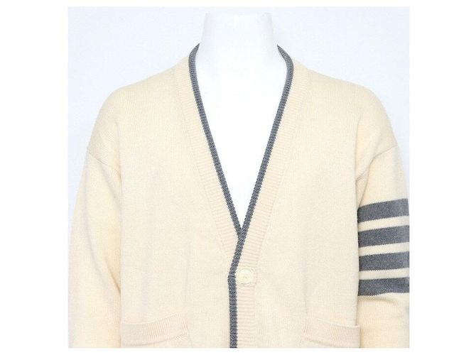 Thom Browne Cardigan oversize da uomo in lana merino - vista 2