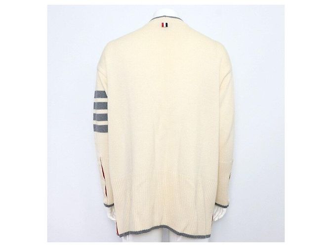 Thom Browne Cardigan oversize da uomo in lana merino - vista 4