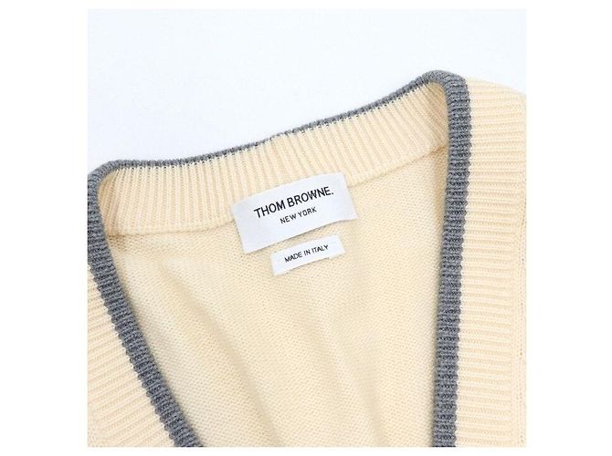 Thom Browne Cardigan oversize da uomo in lana merino - vista 5