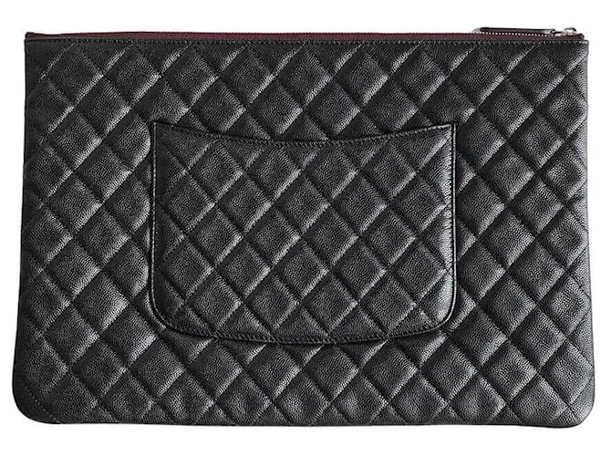 Chanel Clutch Caviar Large Nero - vista 2