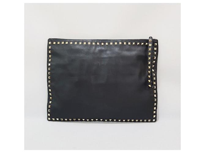 Valentino Borsa a pochette Rockstud Nero - vista 5