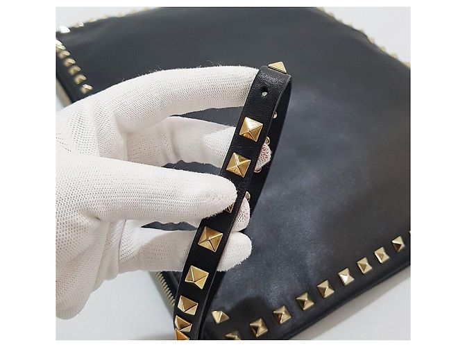 Valentino Borsa a pochette Rockstud Nero - vista 6