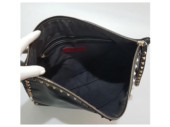 Valentino Borsa a pochette Rockstud Nero - vista 8