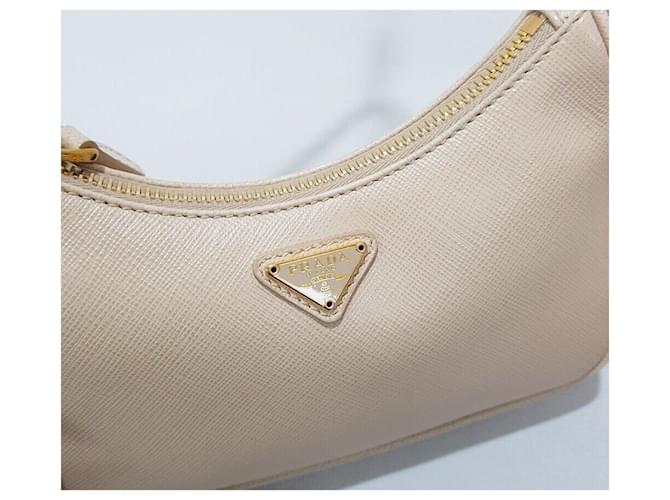 Prada Mini borsa a tracolla Saffiano con catena Marrone - vista 3