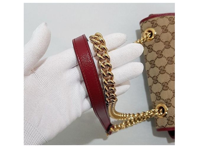 Gucci Mini Bolsa de Ombro GG Marmont em Jacquard - vista 5