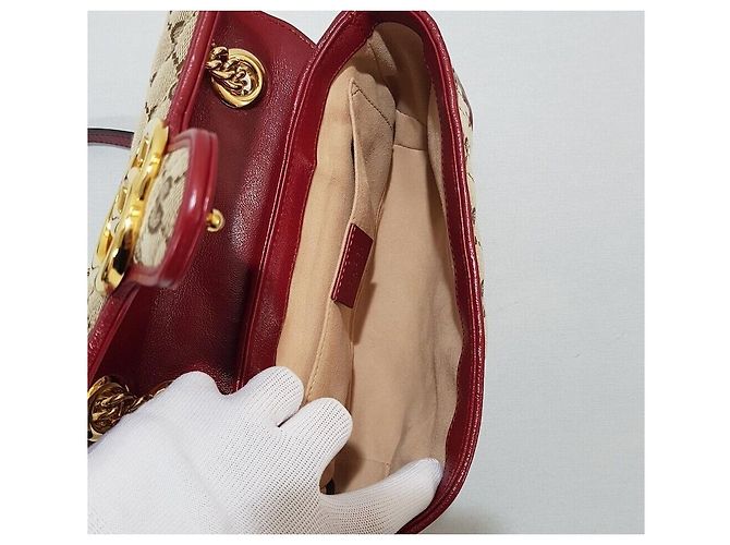 Gucci Mini Bolsa de Ombro GG Marmont em Jacquard - vista 8