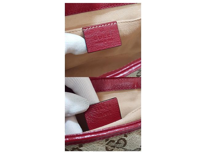 Gucci Mini Bolsa de Ombro GG Marmont em Jacquard - vista 9