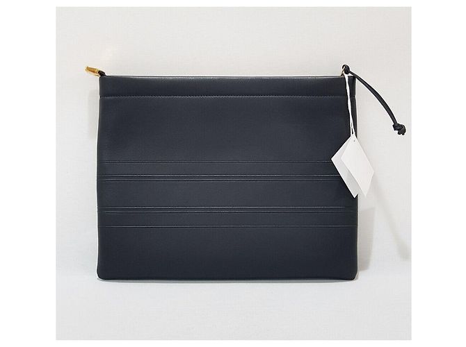 Dior Clutch in pelle nera Logo Nero - vista 4