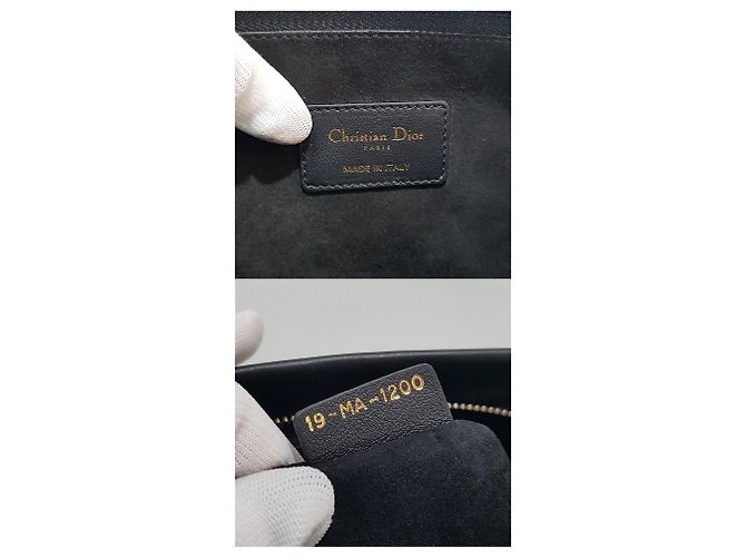 Dior Clutch in pelle nera Logo Nero - vista 9
