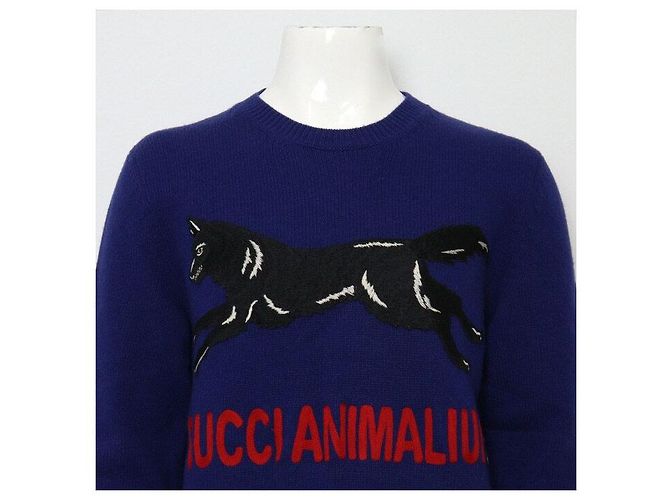 Gucci Strickpullover für Herren mit Wolfsstickerei - Ansicht 2