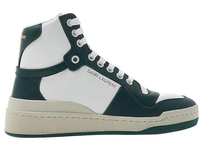 Saint Laurent Sneakers mid-top in pelle traforata da donna Multicolore - vista 2