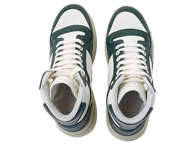 Saint Laurent Sneakers mid-top in pelle traforata da donna Multicolore - vista 6