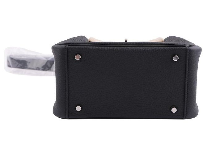 Borsa Hermès Lindy Mini Nera Palladium Nero - vista 12
