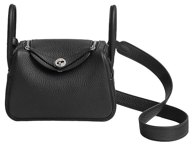 Borsa Hermès Lindy Mini Nera Palladium Nero - vista 4