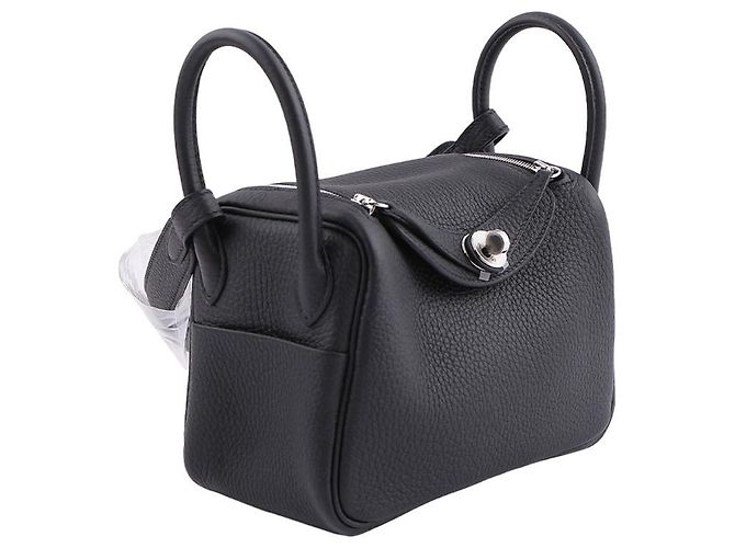 Borsa Hermès Lindy Mini Nera Palladium Nero - vista 6