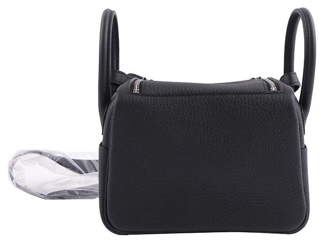 Borsa Hermès Lindy Mini Nera Palladium Nero - vista 7