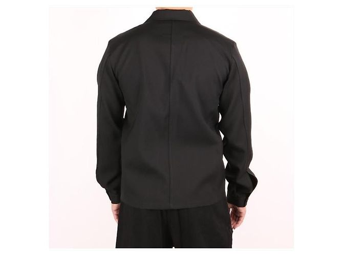 Jil Sander Camicia in gabardine di lana con colletto a punta Nero - vista 4