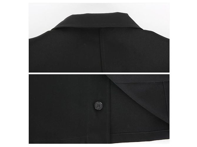 Jil Sander Camicia in gabardine di lana con colletto a punta Nero - vista 7