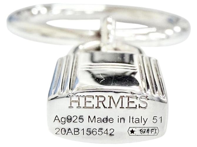 Ring Hermès Anello Hermes Amulette Cadena Silver Band Argento - vista 6