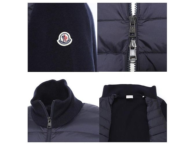 Moncler gesteppter Wollcardigan mit Reißverschluss Mehrfarben - Ansicht 12