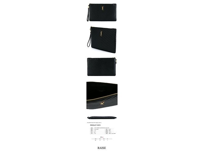 Saint Laurent Grande pochette matelassé dorata Multicolore - vista 2