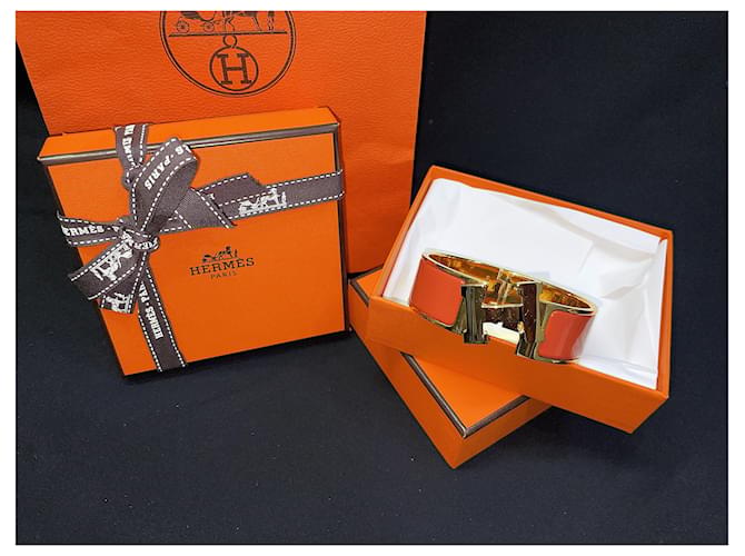 Hermès Orange Gold Click Clack GM Golden - Ansicht 3