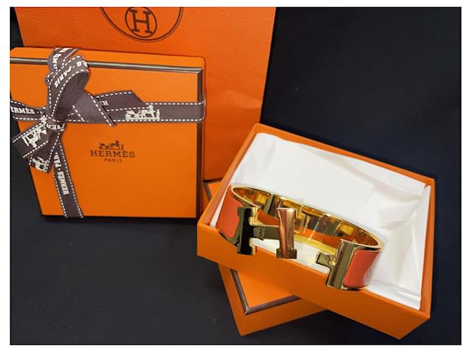 Hermès Orange Gold Click Clack GM Golden - Ansicht 4