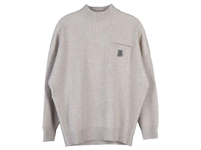 Brunello Cucinelli Kaschmir-Strick für Damen Silber - Ansicht 10