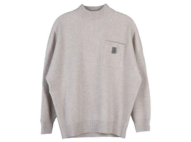 Brunello Cucinelli Kaschmir-Strick für Damen Silber - Ansicht 9