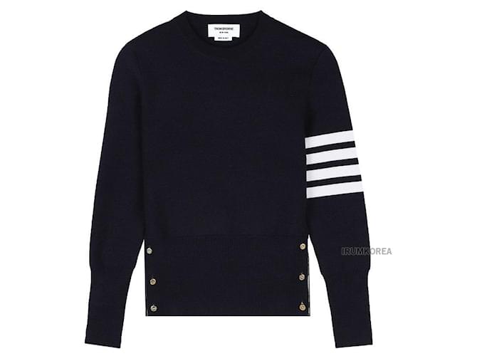 Thom Browne Stitch Strickpullover schwarz Damen - Ansicht 9