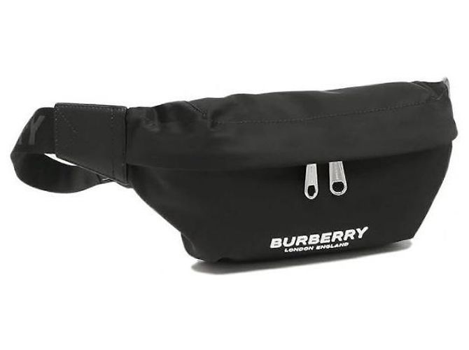 Burberry Bolsa de cintura Sonny em nylon com estampado de logótipo Preto - vista 3